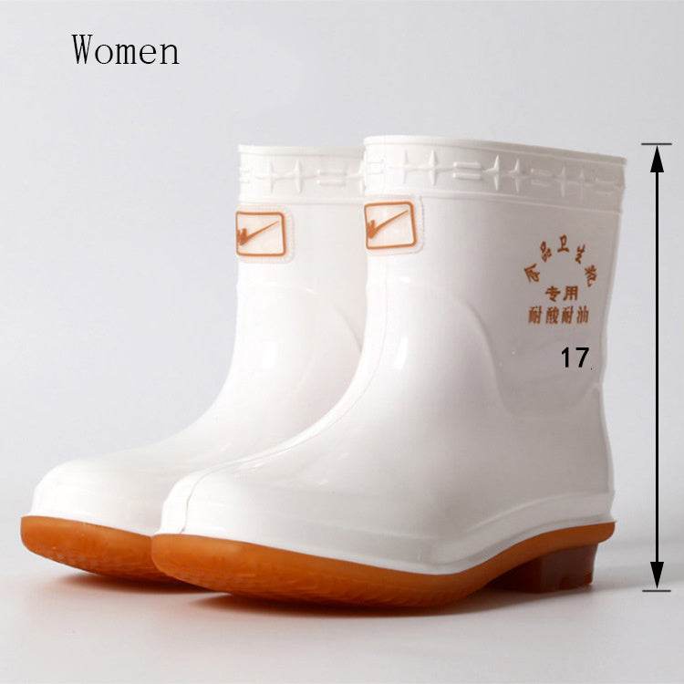 Short White Rain Boots For Men and Women - Mubimart