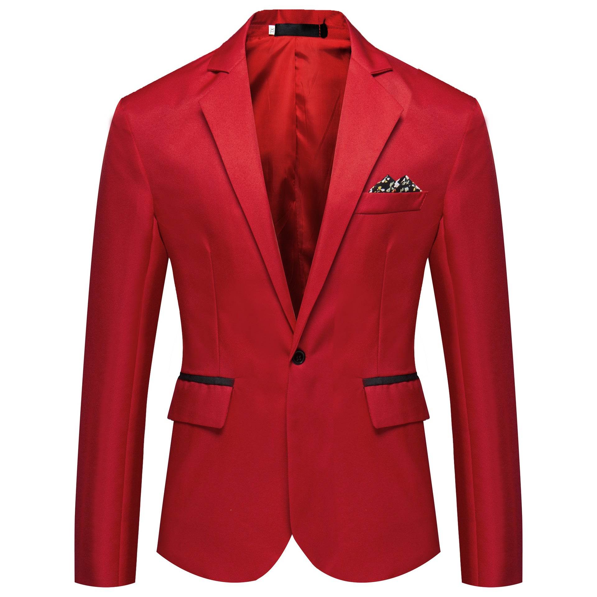 Solid Color Small Suit Hot Sale Men One Button Suit - Mubimart