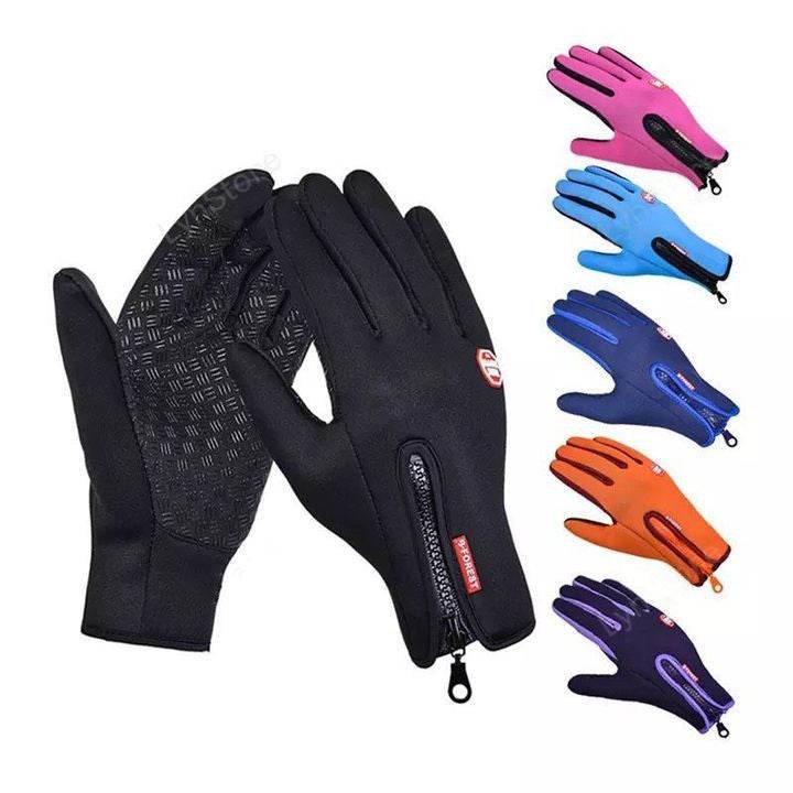 Winter Gloves Touch Screen Riding Motorcycle Sliding Waterproof Sports Gloves With Fleece - Mubimart