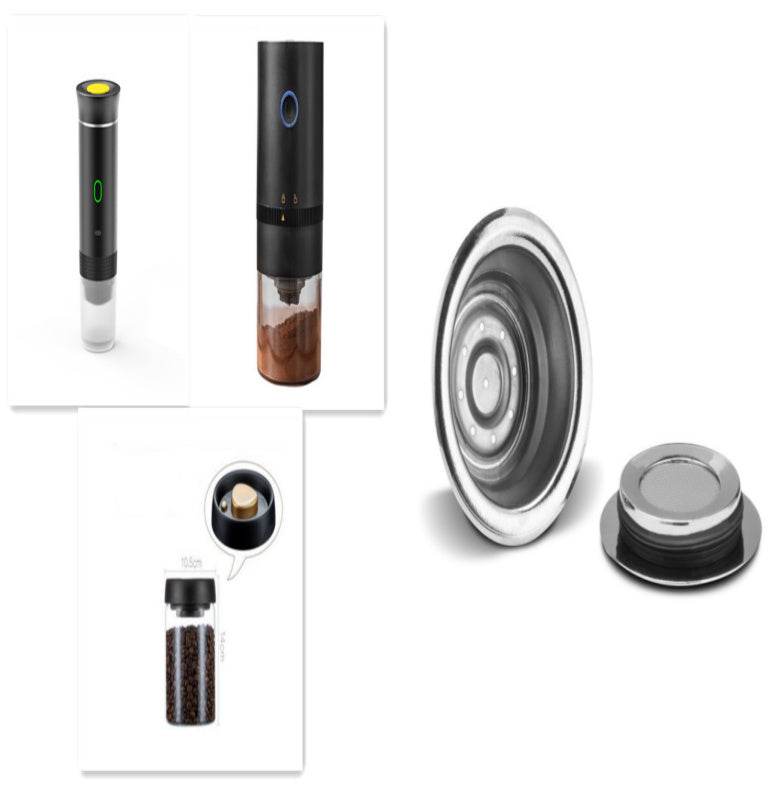 Electric Grinder Coffee Travel Handy 3 In1 Espresso Portable Coffee Espresso Maker Machine Cafe Portable Capsule Coffee Machine Kitchen Gadgets - Mubimart