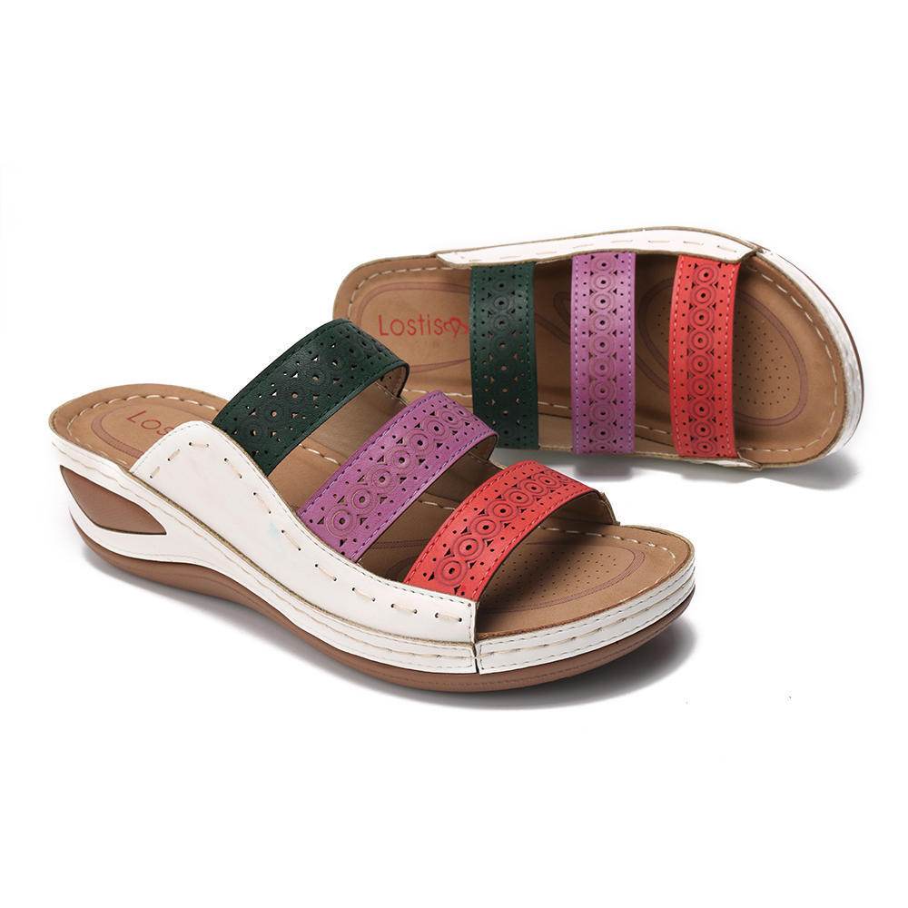 European and American Wedge Heel Sandals - Mubimart