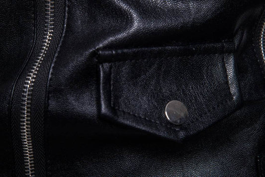 Multi-zip leather jacket jacket - Mubimart
