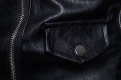 Multi-zip leather jacket jacket