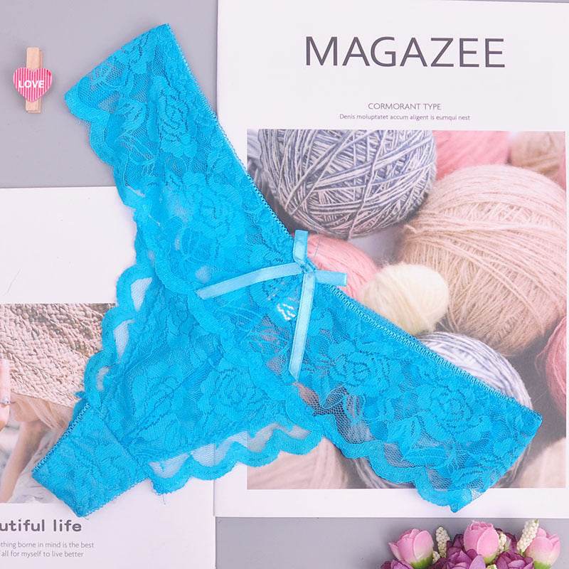 Adjusted Cozy Lace Briefs G Thongs Underwear Lingerie For Women - Mubimart