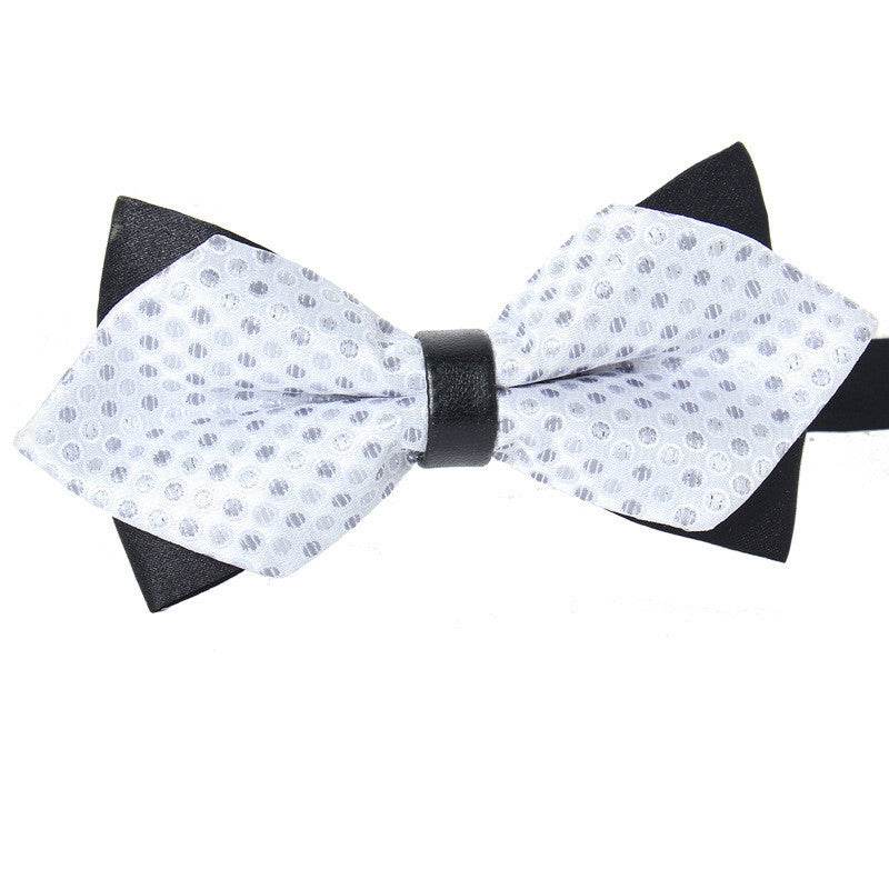 Knitted bow tie Polyester multicolor new bow tie - Mubimart