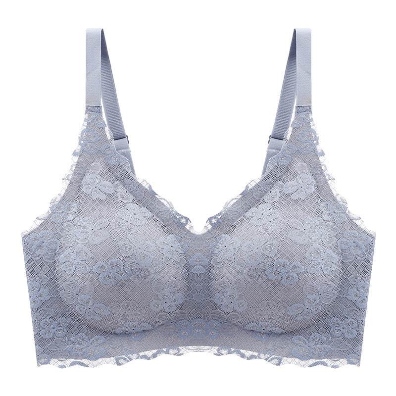 Non-Marking Beautiful Back Sports Plus Breast Plus Size Bra - Mubimart