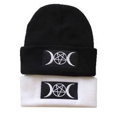 Europese en Amerikaanse Star Trend GOTH Beanie Borduurwerk Gebreide Muts