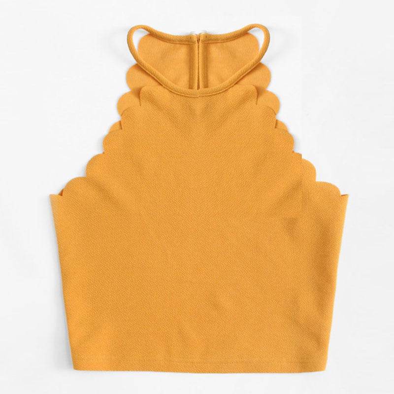Exposed navel camisole - Mubimart
