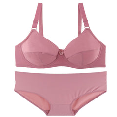 Glossy plus size bra set - Mubimart - Plus Size bra 