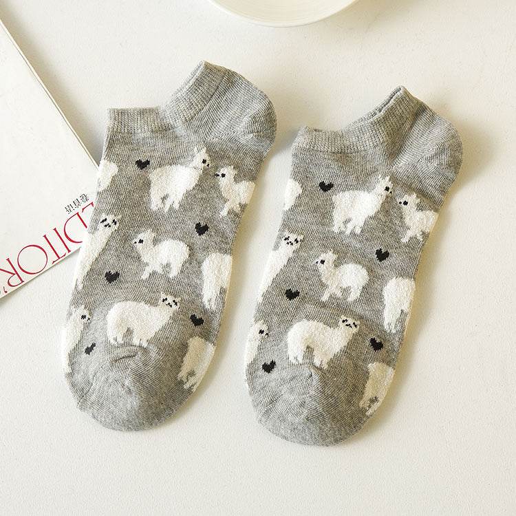 Cotton Short Ankle Socks - Mubimart
