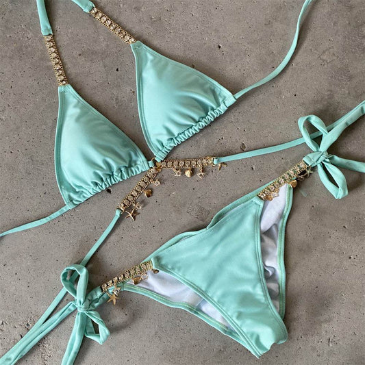 Multicolor diamond bikini - Mubimart