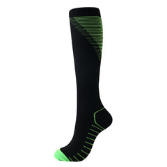 Color pattern V-shaped compression socks - Mubimart -  