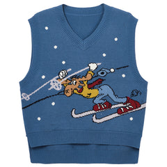 Knit Ski Sleeveless Sweater Vest