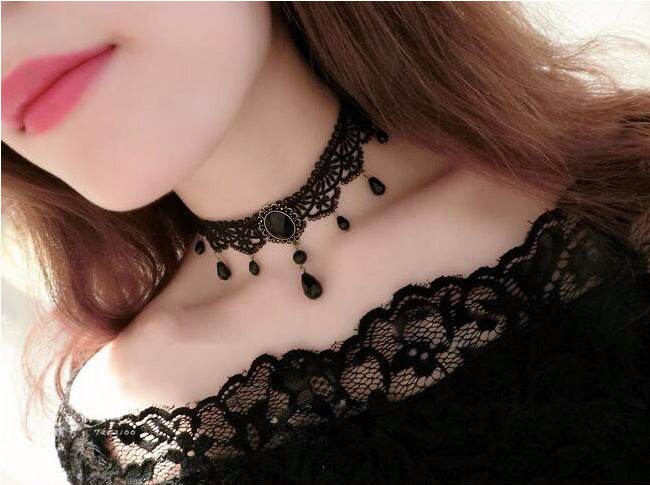 Black Velvet Choker - Mubimart