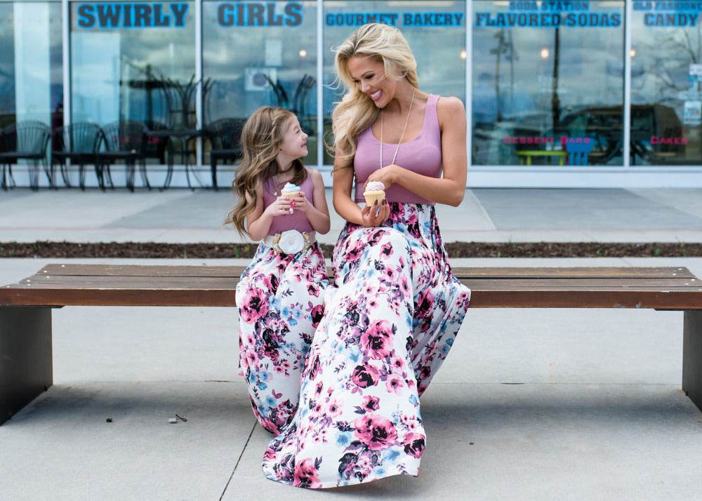 Printed maxi dress - Mubimart