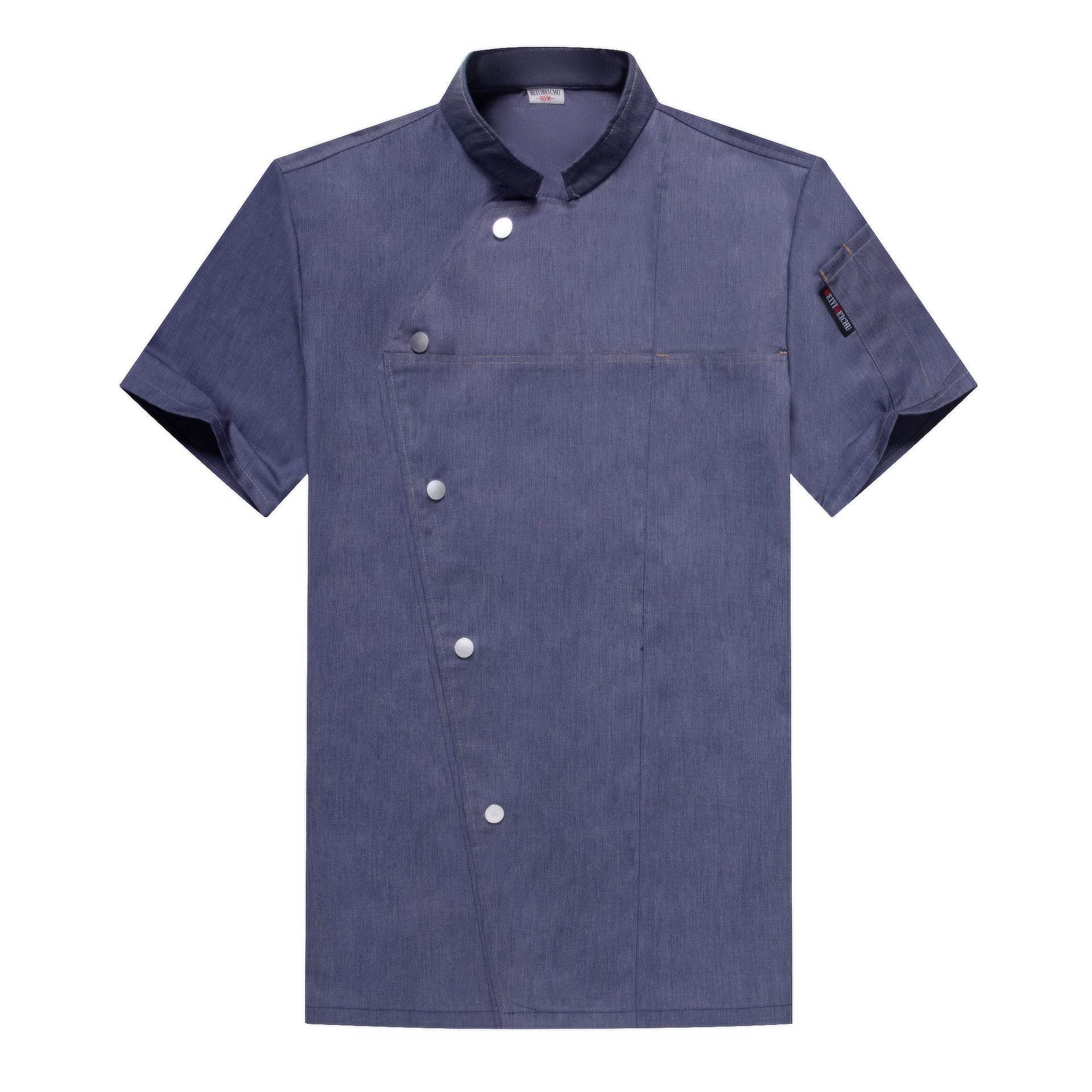 Chef Work Clothes Short Sleeved Catering Chef Clothes - Mubimart