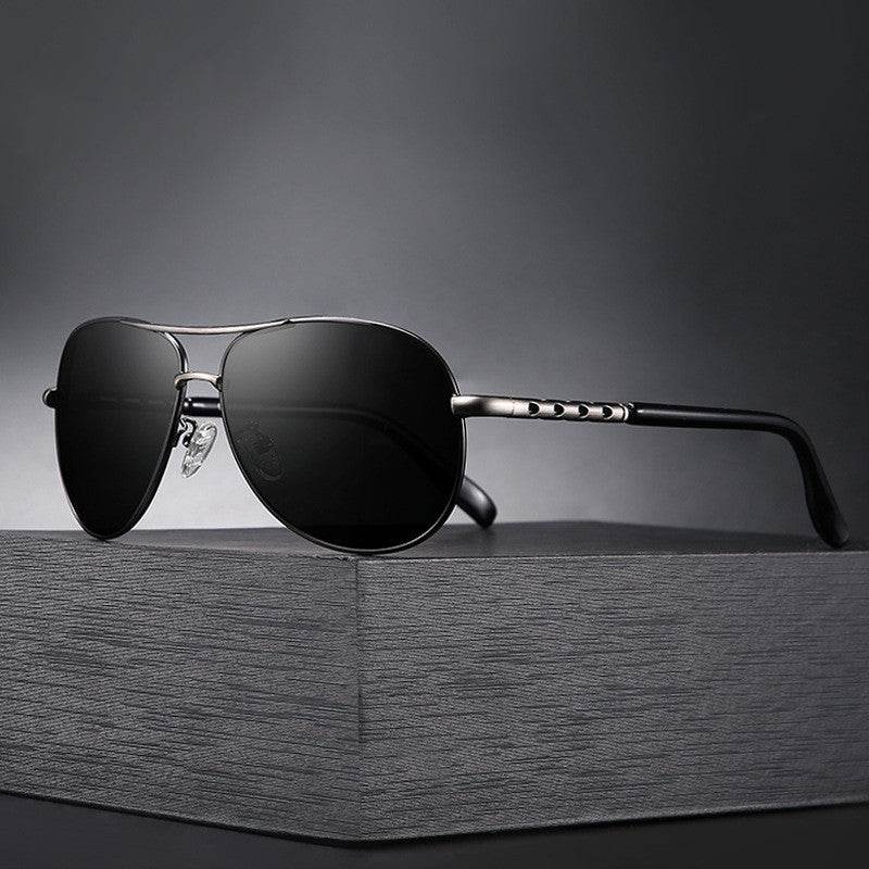 Retro metal polarized sunglasses - Mubimart