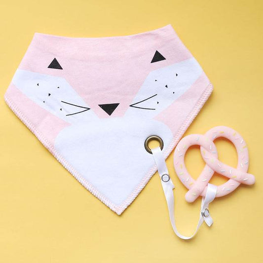 Cotton Bibs Burp Silicone Bib - Mubimart