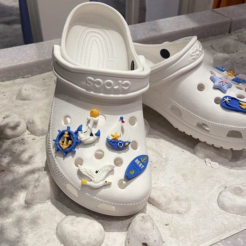 Simple Cartoon Ocean Clogs Accessories - Mubimart