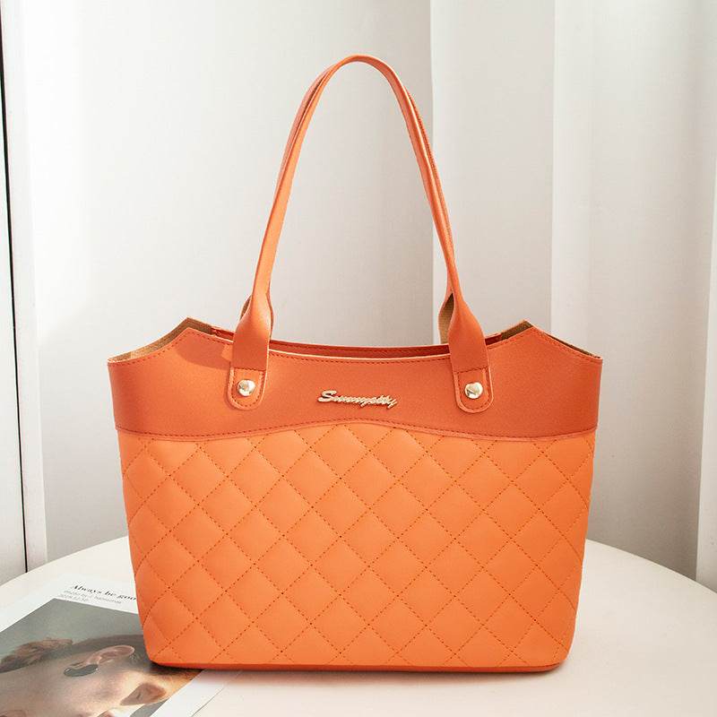 Rhombus Handbag Women Shopping Shoulder Crossbody Bags - Mubimart