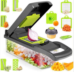 12 In 1 Manual Vegetable Chopper Kitchen Gadgets Food Chopper Onion Cutter Vegetable Slicer - Mubimart - Vegetables Sclicer 