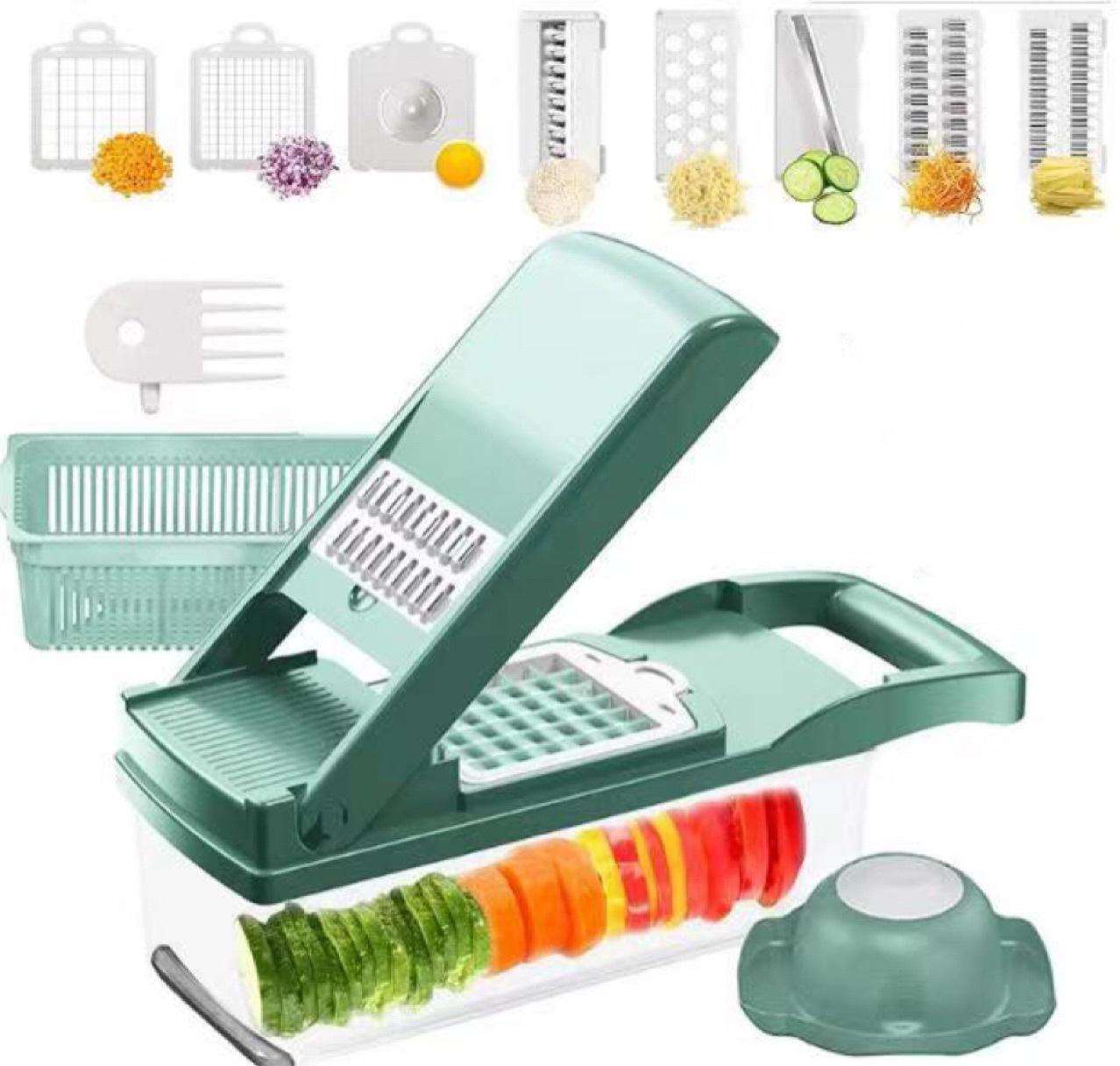 12 In 1 Manual Vegetable Chopper Kitchen Gadgets Food Chopper Onion Cutter Vegetable Slicer - Mubimart -  