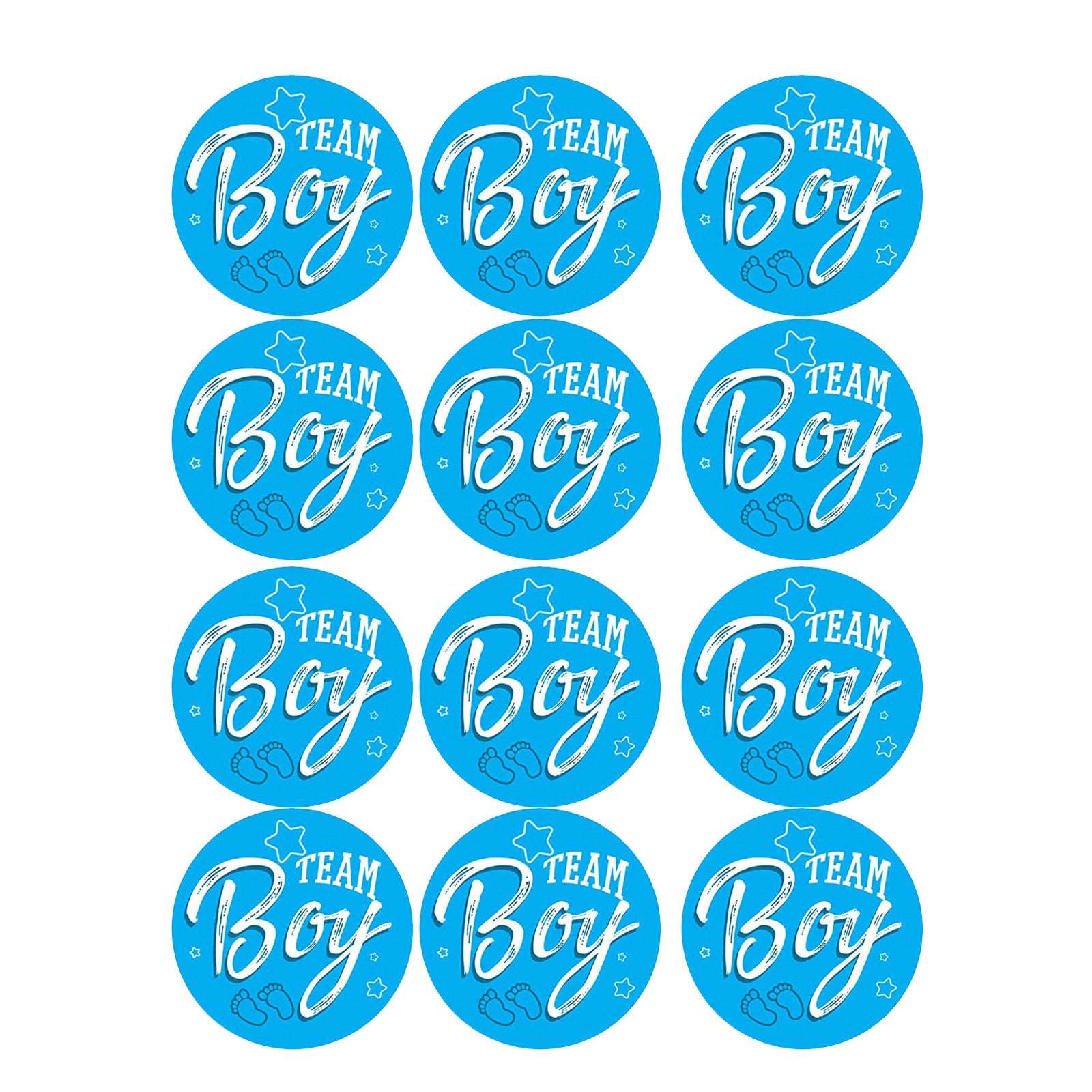 12 Pack Gender Reveal Stickers Team Boy O Team Girl Gender Reveal Adhesive Sticker - Mubimart -  