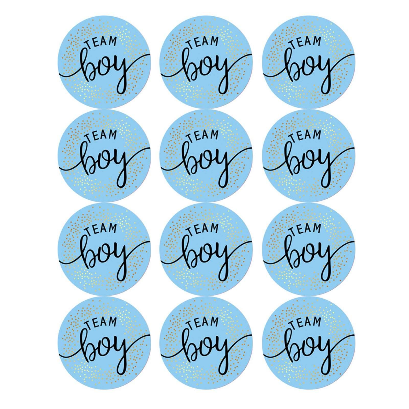 12 Pack Gender Reveal Stickers Team Boy O Team Girl Gender Reveal Adhesive Sticker - Mubimart
