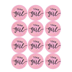 12 Pack Gender Reveal Stickers Team Boy O Team Girl Gender Reveal Adhesive Sticker - Mubimart -  