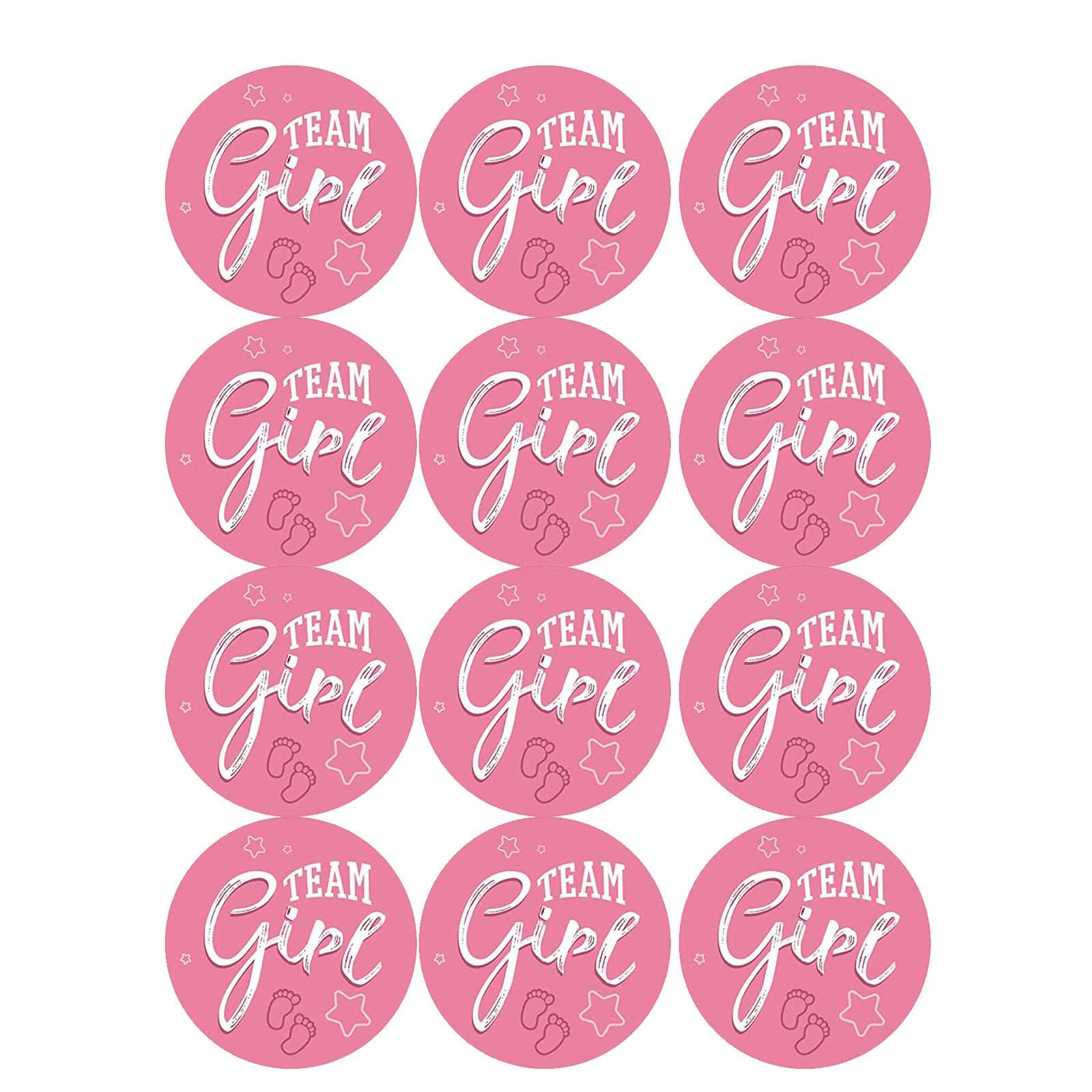 12 Pack Gender Reveal Stickers Team Boy O Team Girl Gender Reveal Adhesive Sticker - Mubimart -  