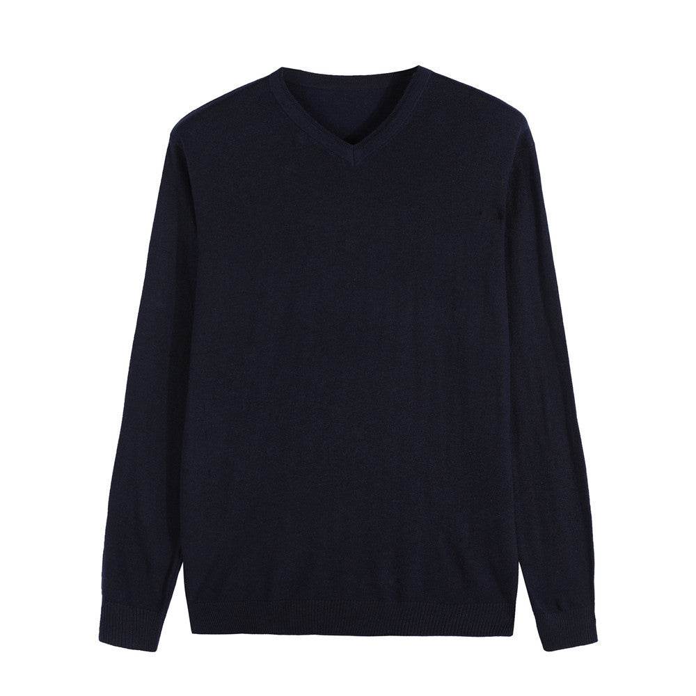 Cashmere sweater knit sweater men's casual sweater - Mubimart