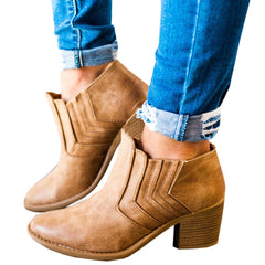 Mid-heel booties