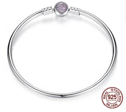 Luxury 100% 925 Sterling Silver Charm Chain Fit Original Bracelet Bangle for Women Authentic Jewelry Pulseira Gift XCHS902 - Mubimart