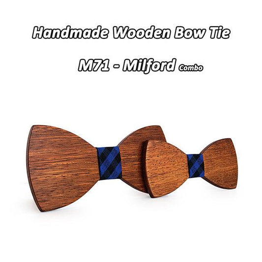 Wooden bow tie - Mubimart