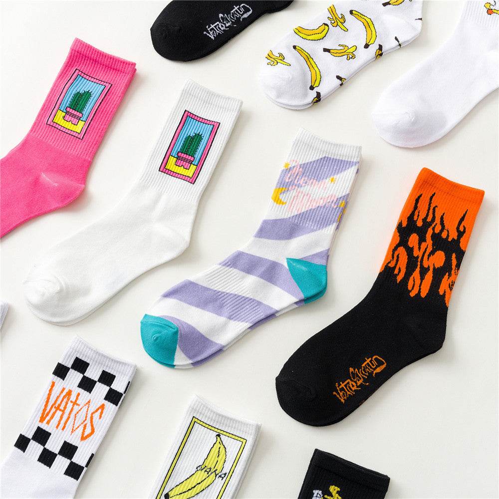 Socks men's middle tube socks - Mubimart
