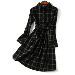 Plaid shirt dress - Mubimart -  