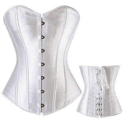 Bustier Lace up Boned Top Corset Waist Shaper - Mubimart -  