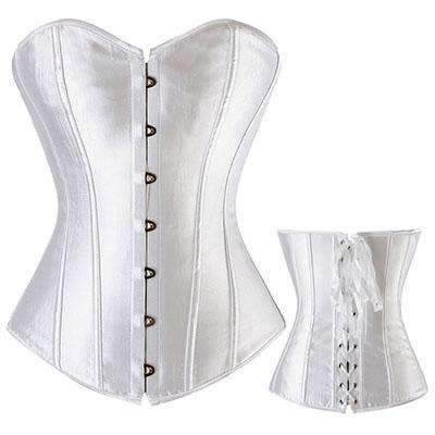 Bustier Lace up Boned Top Corset Waist Shaper - Mubimart