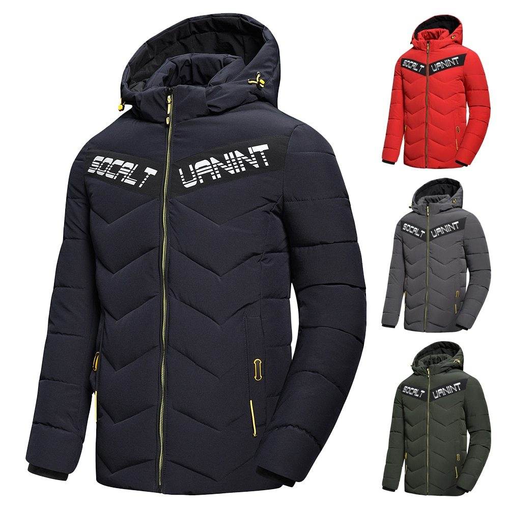 Casual hooded down jacket - Mubimart