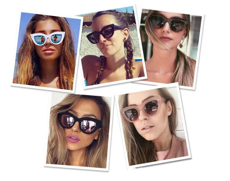 European and American retro cat eye sunglasses trend wild style sunglasses - Mubimart