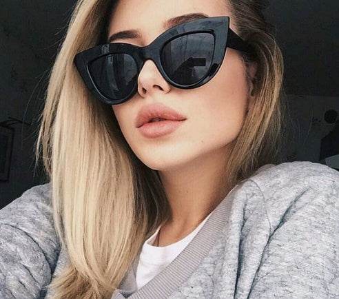 European and American retro cat eye sunglasses trend wild style sunglasses - Mubimart