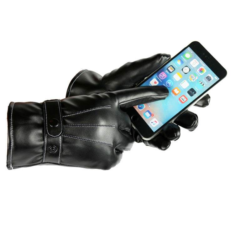 Leather touch gloves - Mubimart