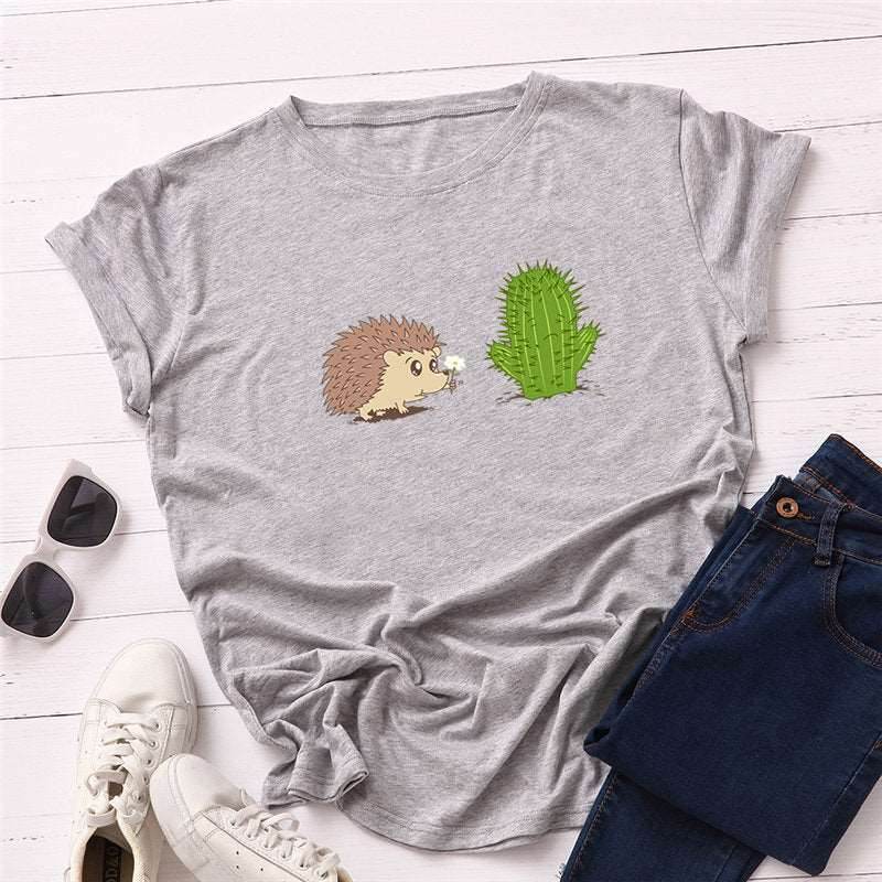 100% Cotton Ladies T-Shirt Plus Size High Quality Summer T-Shirt S-5XL - Mubimart