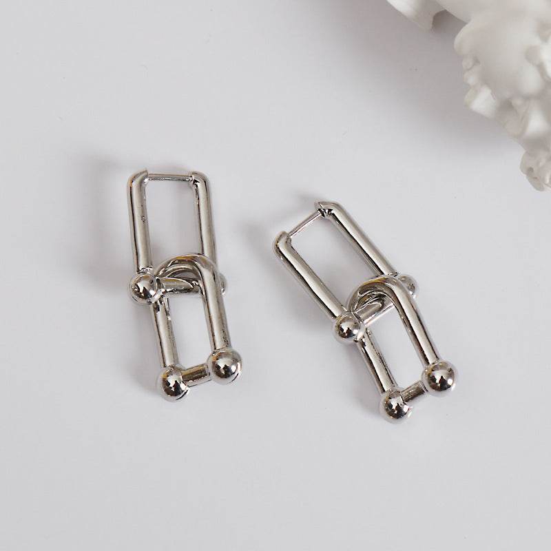 Temperament ear hoop earrings - Mubimart