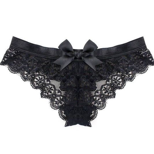 Bowknot lace thong - Mubimart