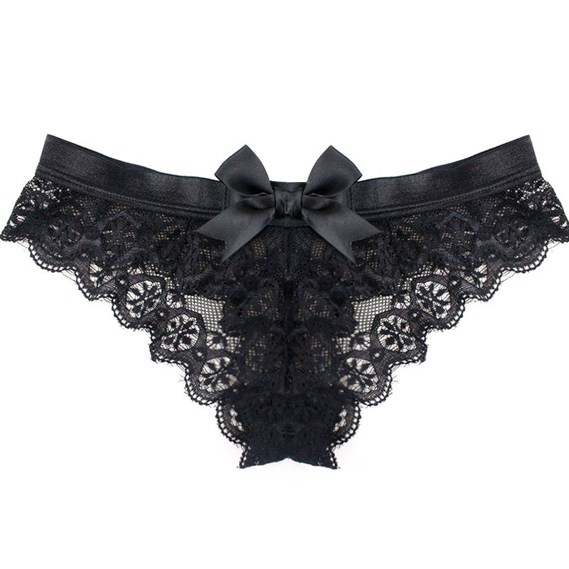 Bowknot lace thong - Mubimart -  