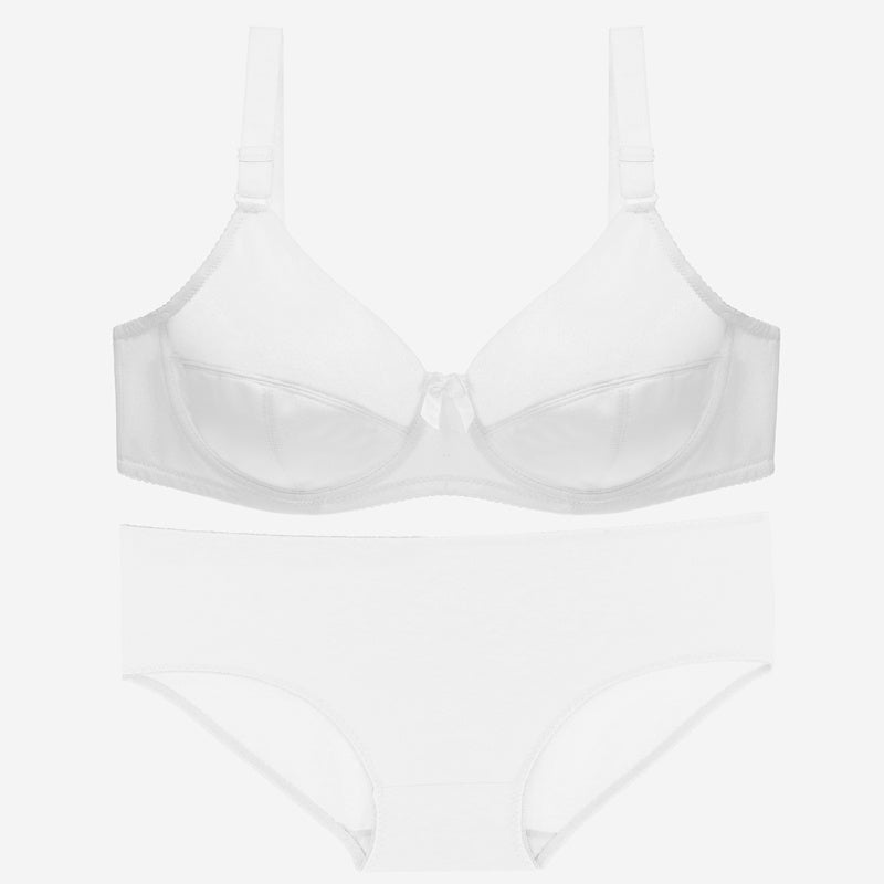 Glossy plus size bra set - Mubimart -  