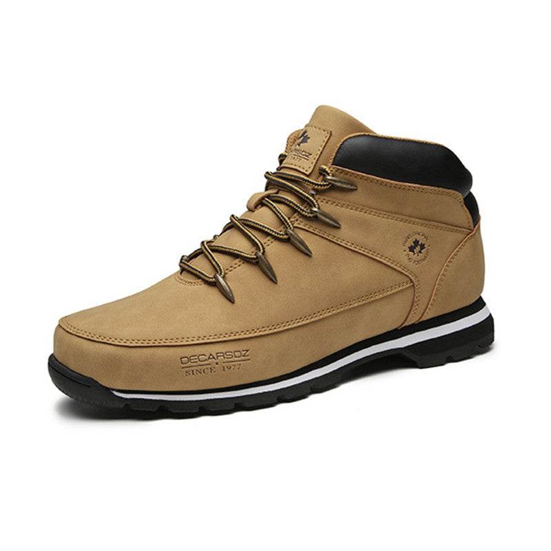 Trendy Outdoor Boots Hiking Shoes Men's Cotton Boots - Mubimart