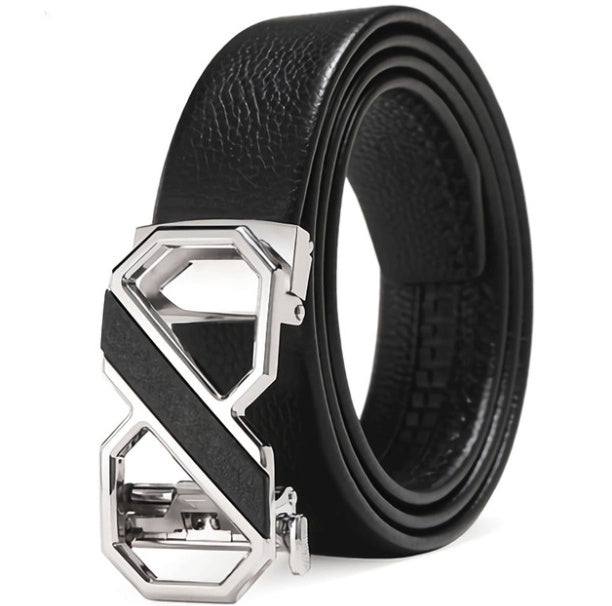 Men's leather belt top layer belt