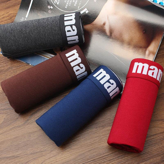 Men's boxer shorts cotton boxer briefs - Mubimart